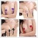 Senchanting Reusable Silicone Sequin Adhesive Nipple Cover Pasties Bra with Tassel-4 Pair(Black+Red+Purple+Pink)