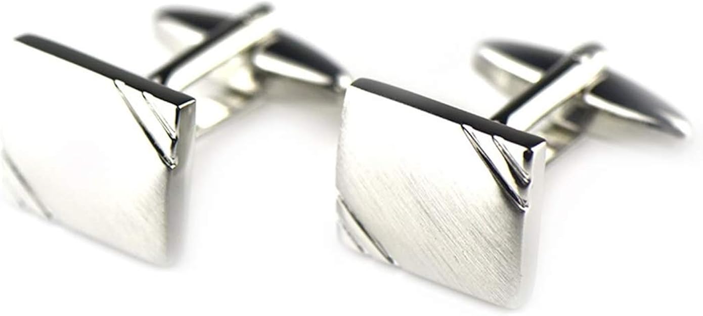 Gemelli Da Camicia In Argento Per Uomo - 2 Pezzi, Design Classico Senza Denti, 17 Mm - Foto 9