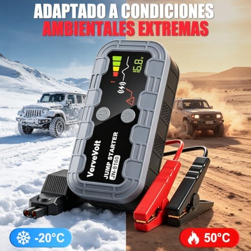 𝐎𝐟𝐞𝐫𝐭𝐚 𝐟𝐥𝐚𝐬𝐡 𝟭𝟬𝟬𝟬𝟬𝗔 Arrancador de Baterias de Coche - Arrancador de Coches Portatil(10L Gas & 9L Diesel), Booster Bateria Grand éCran LCD y Linterna LED, Car Jump Starter, Upgrade