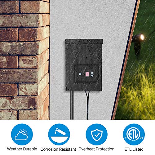 DEWENWILS 45 Watt Outdoor Low Voltage Transformer with Timer and