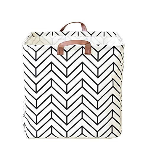 Owlhouse Storage Baskets Bins Containers, Foldable Cotton Storage Basket Bucket, Portable Collapsible Home Kitchen Organizer with Handles for Laundry, Closet, Nursery Storage, Kid Toy, Gift Baskets