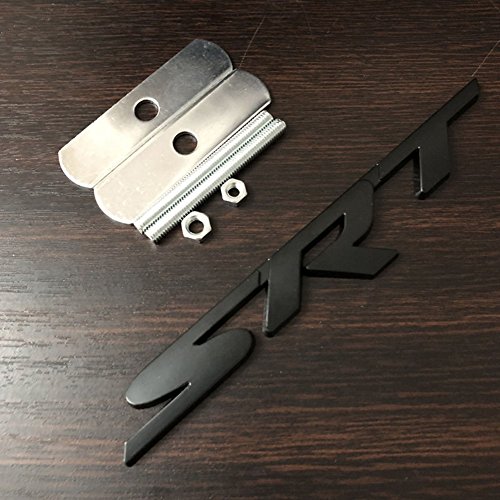 UpAuto SRT Emblem Badge Front Grill Grille Nameplate for Dodge Challenger Charger Jeep Grand Cherokee (Black)