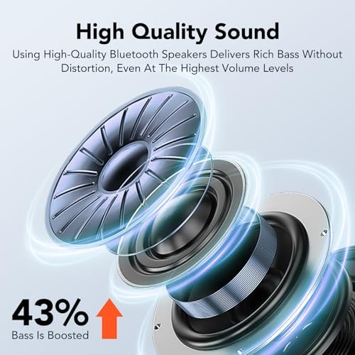 Coluna Bluetooth sem fios com suporte móvel, som antiderrapante e HD surround, coluna portátil e suporte móvel ajustável para telemóvel/almofada