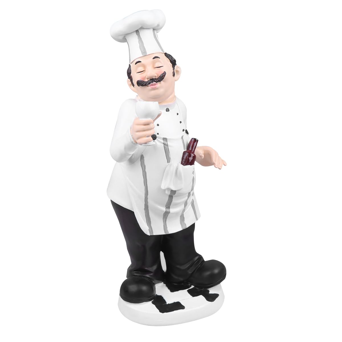IMIKEYA French Chef Figurine - Cook Collectible Statue, Resin, Table Decoration for Country Cottage Decor (Toasting Chef) Cake Shop