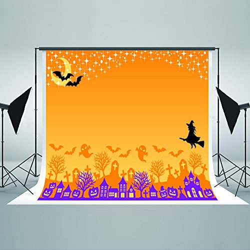 7x5ft Halloween Photography Background Witch Bats Children Photo Backdrops Pumpkin Ghosts Party Photo Booth Backdrop 86188243