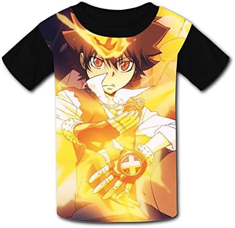 Robadyme Anime Katekyo T-Shirt Short Sleeve Kids Tee Shirt Black Funny 2018 for Girls Boys