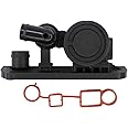 NewYall PCV Crankcase Vent Regulating Valve & Breather Gasket for Audi A3 A4 2006-2008 TT 2008-2009 TTS 2009-2015 Volkswagen Golf Jetta Passat 2006-2008 EOS 2007-2009