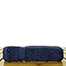 Chakir Turkish Linens Turkish Cotton Luxury Hotel & Spa Bath Towel, Wash Cloth - Set of 12, Navy Blue