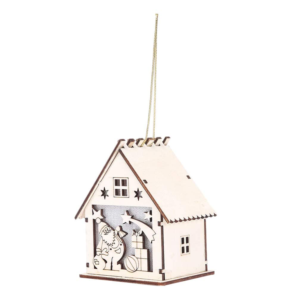 Amazon Com Handfly Christmas Tree Decoration Snowman Cabin