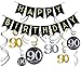 90th Birthday Party Decorations Women/Men Cheers to Happy 90th Birthday Banner Sparkling Swallowtail Bunting Garland Hanging Swirls Great for 90th Birthday Decorations