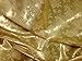 Gold Floral Satin Jacquard Brocade Fabric 60