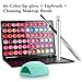 MLMSY 66 Color Sweet Lip Gloss Mouth Moisturizing Nude Moisturizing Lasting Moist Lip Fashion Lipstick Makeup Cosmetic Palette with Matching Brush and Brush Washing Egg(66 color)