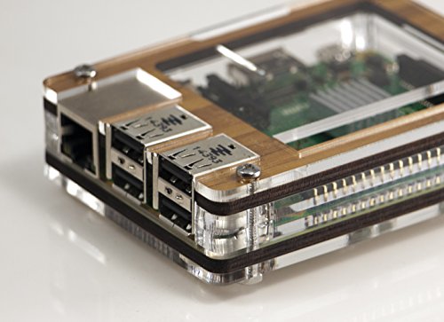 Zebra Case - Raspberry Pi3, Pi2 and B+ (Bamboo) with Heatsinks by C4Labs