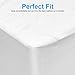 Adoric Baby Waterproof Crib Mattress Pad Cover, Premium Hypoallergenic Breathable Bamboo Fiber, Ultra Comfortable Toddler Bed Fitted Mattress Protector - White