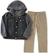 Calvin Klein Toddler Boys Denim Hooded Jacket with Pants Set, Blue, 3T