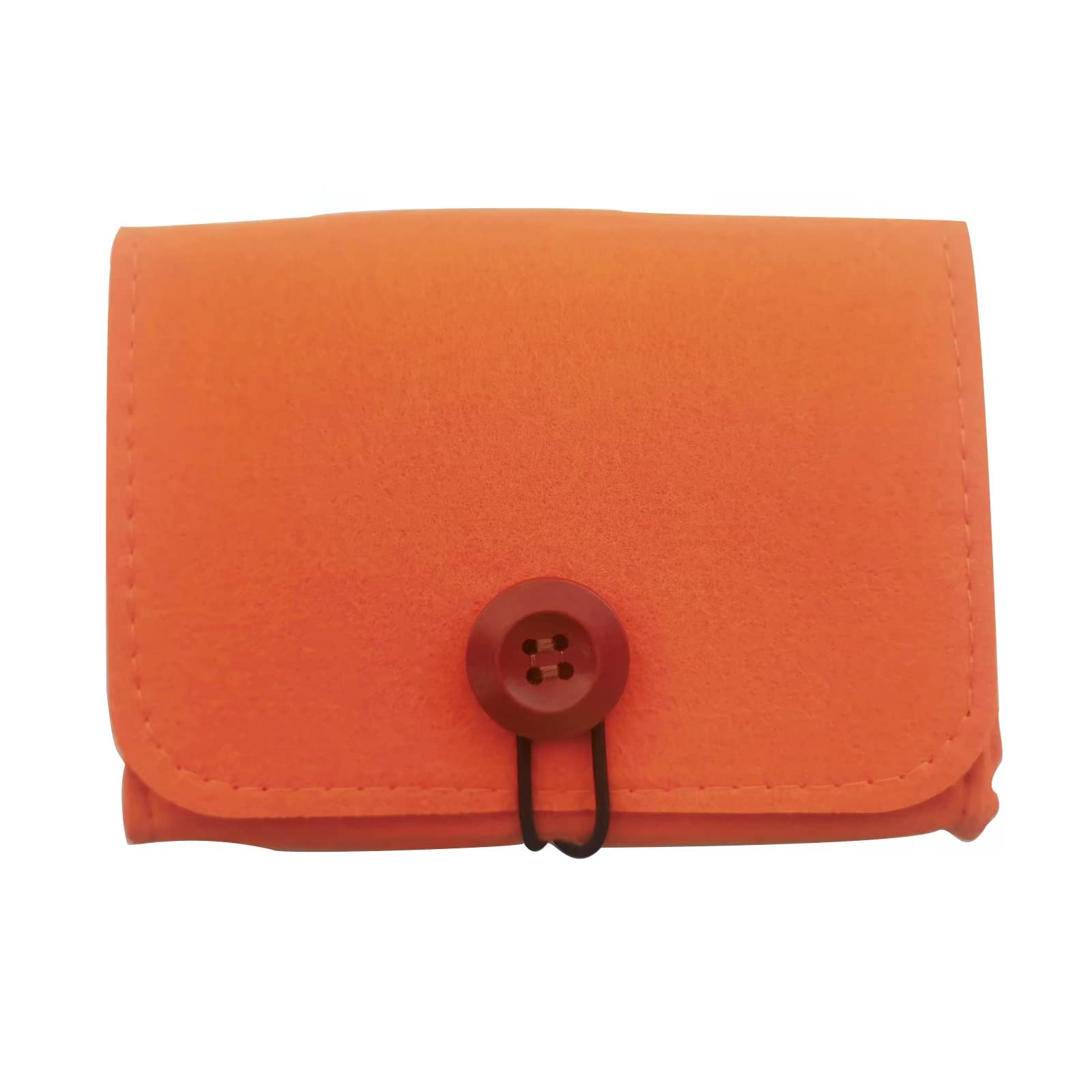 YRONTY Small Felt Essential Oil Travel Storage Cases, Portable Essential Oil Carrying Cases Organizer Holds 6 Bottles 5ML/10ML Oils Or Holds 4 Bottles 15ML Oils (Orange)