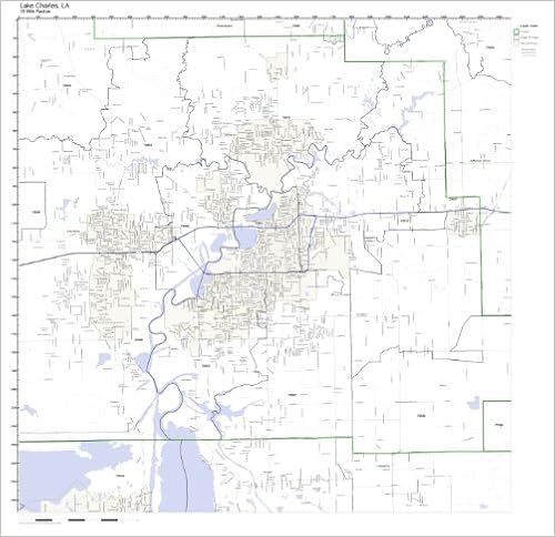 Lake Charles Zip Code Map Lake Charles, La Zip Code Map Laminated: Amazon.com: Office Products