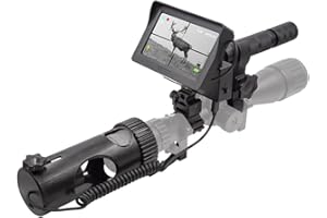 MEGAOREI DIY 720p Digital Video Recording Hunting Night Vision Rifle Scope Monocular Camera VCR with LCD Display, 850nm Infrared IR Flashlight for Tactical Hunting (MicroSD Card & Battery NOT Included)