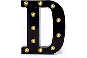 Foaky Black LED Marquee Number Lights Sign Light Up Marquee Number Lights Sign for Night Light Wedding Birthday Party Battery Powered Christmas Lamp Home Bar Decoration
