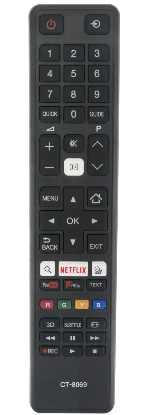 ALLIMITY CT-8069 Remote Control Replace for Toshiba 32L3753DB 43L3653DB 43U6763DB 49U6663DB 49U6763DB 55U6663DB 55L3753DB 65U6663DB