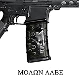 GunSkins AR-15 Mag Skin Camouflage Kit DIY Vinyl Magazine Wrap - Singles (GS Molon Labe Black)