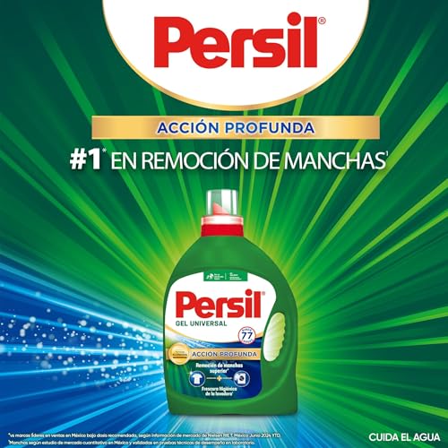 Persil - Detergente Gel Universal 4.65L Jabón Líquido para Ropa Acción Profunda (66 cargas), Remueve Manchas, Limpieza con Frescura Duradera, Tecnología Alemana