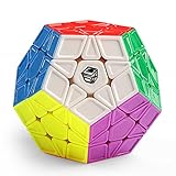 Coogam Qiyi X-Man Galaxy Megaminx Cube Sculpted Stickerless Pentagonal Dodecahedron Speed Cube Puzzle Toy (Sculpted Version)