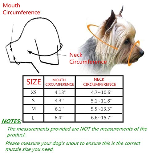 Citmage Dog Mouth Cover - Silica Gel Cute Duck Mouth-Shaped Anti-Bite Breathable Comfortable Safety Muzzle Dog Mouth Cover for Dog,Puppy (L)