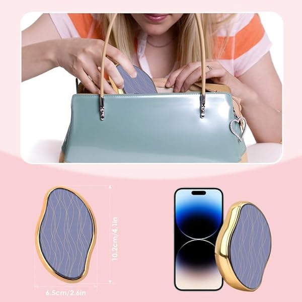 UPGRADED NANO CRYSTAL HAIR ERASER FOR WOMEN AND MEN, MAGIC CRYSTAL HAIR REMOVER DEVICE WITH GENTLE SKIN EXFOLIATION EASY TO USE WORKS FOR ARMS, BACK & LEGS (GOLD)