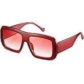kimorn Sunglasses Womens Men Trendy Retro Sun Glasses Oversize Square Frame Shades K1571