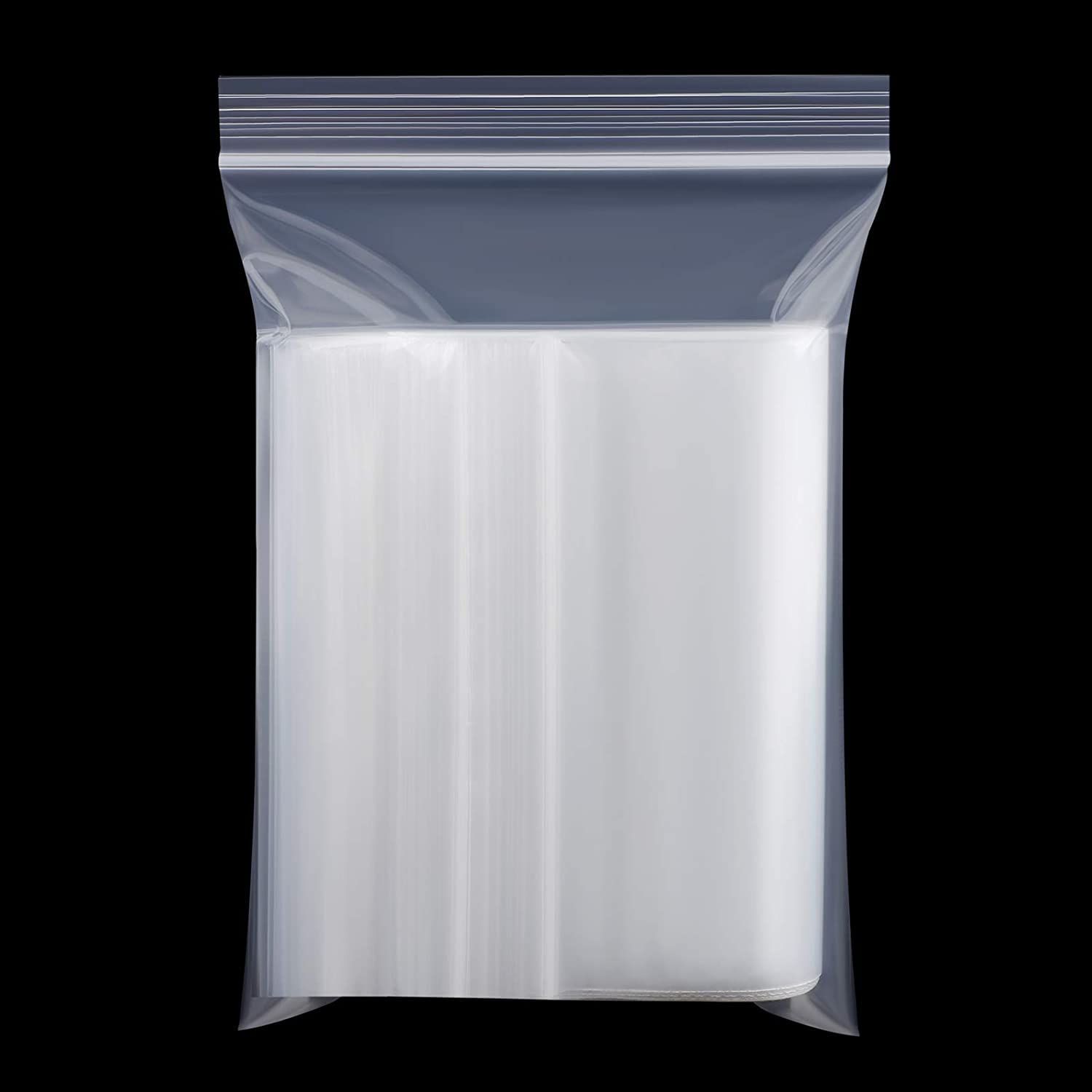 100 Grip Seal Thick Plain Small Bags (6" x 9") Clear/Transparent, Resealable Poly Zip Bag, Kitchen Jewellery Parts Storage Plastic Bags (6" x 9" (152 x 229mm))