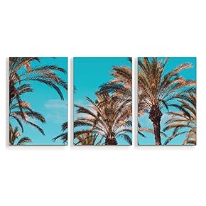 Beach Palm Trees Paradise Painting Artwork for Home...