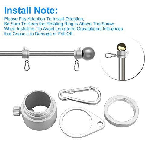 4 BonyTek+Aluminum+Rotating+Carabiner+0+75+1+02Inch