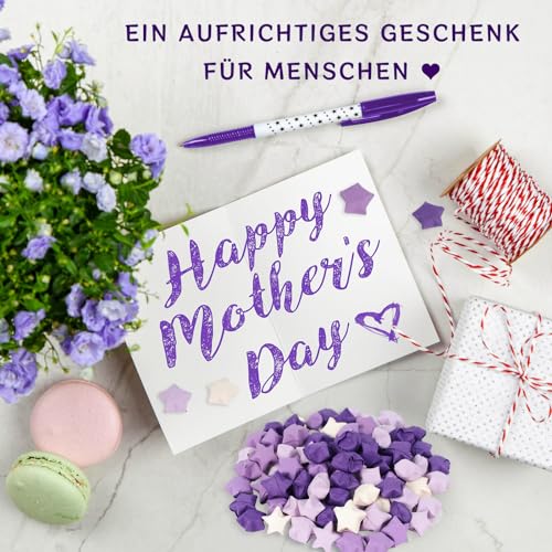 VGOODALL 1080 Stück Origami Sterne Papier, Papierstreifen Origamipapier für Basteln DIY Dekoration Geschenk Lila