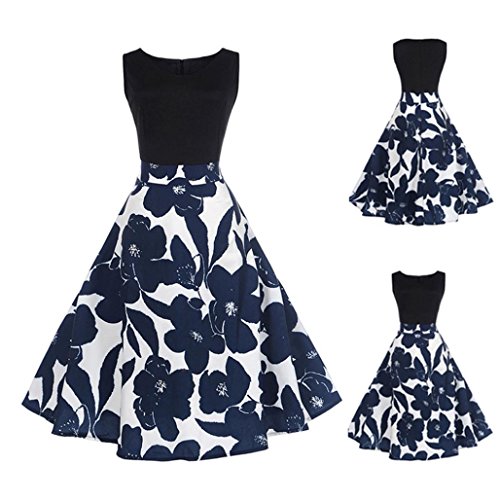 Dress For Women ,Usstore Elegant Floral Elegant Sleeveless Party Evening Formal Ball Gown Dresses (A, XXL)