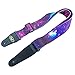 Wolfride Colorful Guitar Shoulder Strap - Purple Cloud Starry Sky Pattern for Acoustic, Electric, Bass Guitar