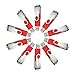 MECO 10Pcs 2GB 2G USB 2.0 Flash Drive Memory Stick Fold Storage Thumb Stick Pen Swivel Design Dark Red