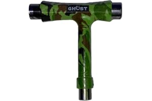 GHOST BOARDS Skateboard Tool, T Tool, Roller Skate Tool Kit, Skateboard Tool Kit,T Tool for Skateboard | All-in-One Multi-Function Portable Accessory with T-Type Allen Key & L-Type Phillips Head Wrench