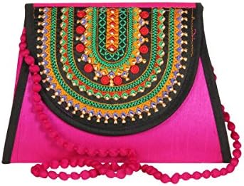 Streetkart Women's & Girl's Traditional Kutchi Art Work Sling Bag/Fashionable Sling Bag for Women/Stylish Polyester Sling Bag for Casual & Formal Wear