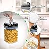 AS-Kitchen-7-Piece-Food-Storage-Container-Set-Airtight-Stackable-Kitchen-Storage-Solutions-for-Kitchen-Cupboards-and-Pantries-Clear-Plastic-Canister-with-Sealable-Lid-Free-Labels-and-Marker A&S Kitchen 7 Piece Food Storage Container Set - Airtight, Stackable Kitchen Storage Solutions for Kitchen Cupboards and Pantries - Clear Plastic Canister with Sealable Lid - Free Labels and Marker