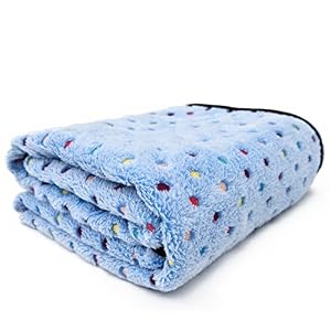 Image of PAWZ Road Pet Dog Blanket Fleece Fabric Soft and Cute Blue L