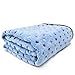 PAWZ Road Pet Dog Blanket Fluffy Fleece Fabric Soft and Cute Warm Dot Print Blanket Washable for Cats and Dogs Blue L:140 * 100cm