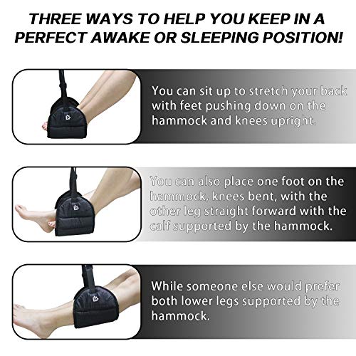 Foot Rest Airplane Travel Footrest Flight Leg Hammock Hanger Sling to
