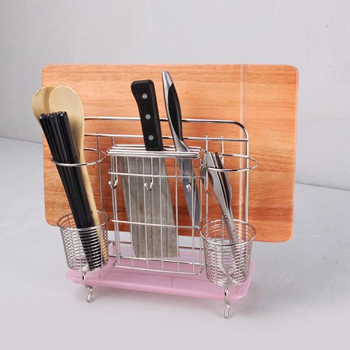 MiniInTheBox Multifunction 304 Stainless Steel Kitchen Tools Shelf Chopsticks Knife Cutting Board Organizer Rack - Thumbnail 5