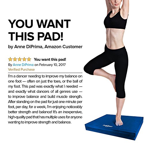 Balance Pad, Balance Trainer for Stability - Balance Board for Rehab, Use as Foam Mat, Foam Pad for Physical Therapy, Kneeling Pad with Foam Padding, Wobble Cushion Dimension: 20x16x2.5 inch (Blue)