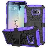 Galaxy S6 Case, Grenade Grip Rugged Skin Hard Case Cover Kick Stand for Samsung Galaxy S6 At&t, Verizon, T-mobile, Sprint (Purple)