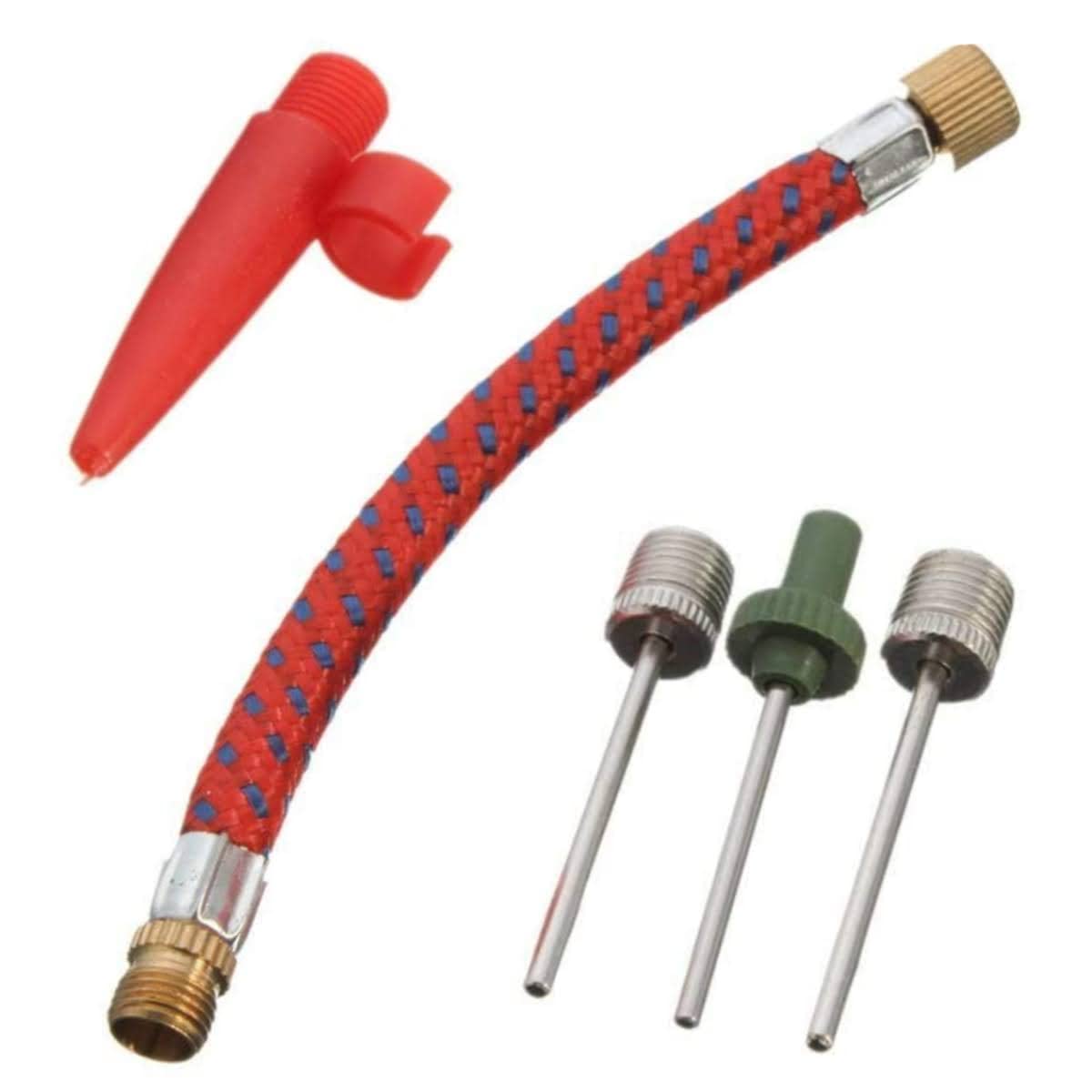 HAADI Pump Adapter Extension Ball Needle Set of 5 Pcs valve Flexible Air Hose Nozzle Connectors inflation pin Adaptor for Basketball Volleyball Rugby & Balloons