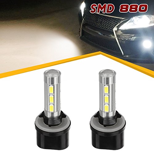 PartsSquare 2pcs 880 892 893 899 Xenon White LED Bulb Fog Light Lamp 2013 NISSAN Titan