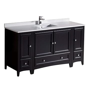 Amazon Com Fresca Oxford 60 Espresso Traditional Bathroom
