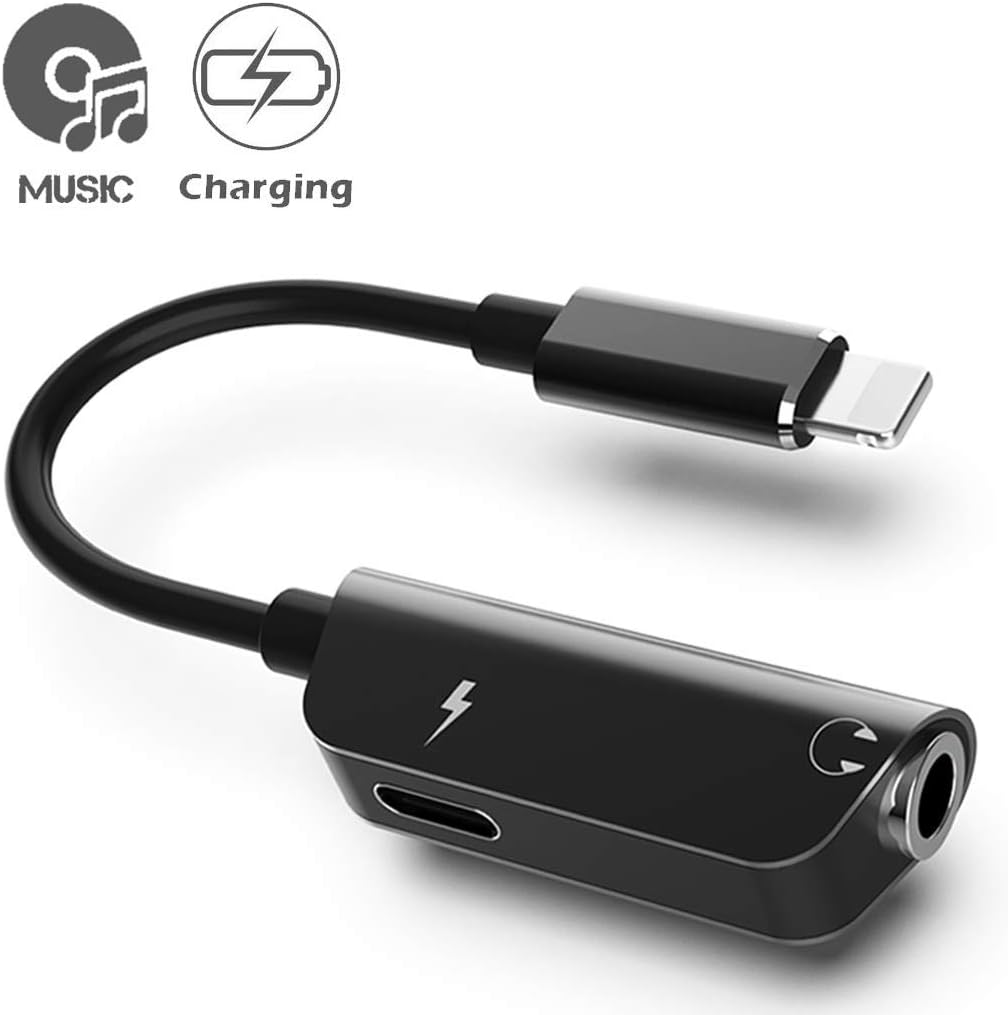 Headphone Jack Adapter for iPhone X Dual Headphone Jack Amazon.co.uk